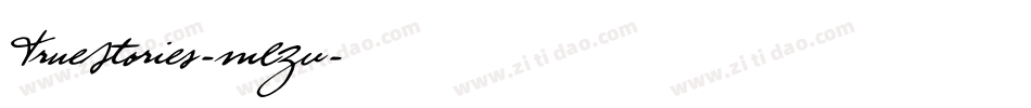 TrueStories-mlZv字体转换
