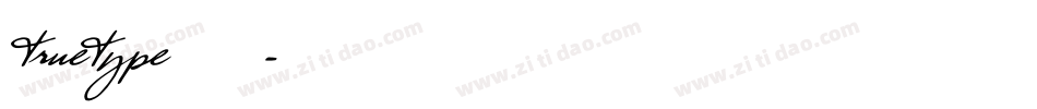 TrueType字体字体转换