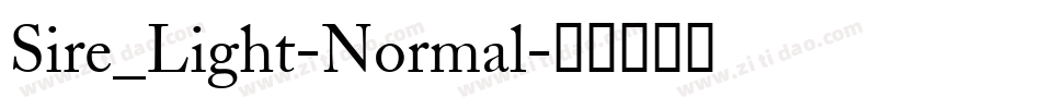 Sire_Light-Normal字体转换