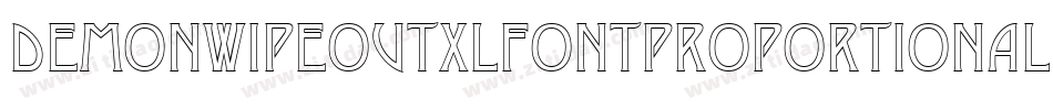 Demonwipeoutxlfontproportional-7OqP字体转换