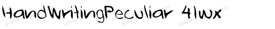HandWritingPeculiar-41wx字体转换
