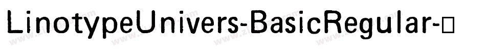 LinotypeUnivers-BasicRegular字体转换
