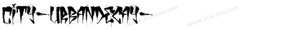 City-UrbanDecay字体转换