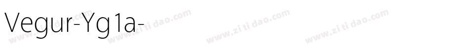 Vegur-Yg1a字体转换
