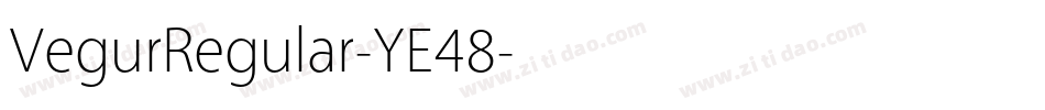 VegurRegular-YE48字体转换