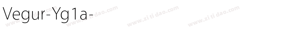 Vegur-Yg1a字体转换