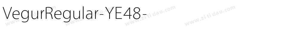 VegurRegular-YE48字体转换