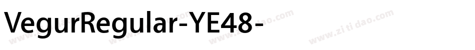 VegurRegular-YE48字体转换