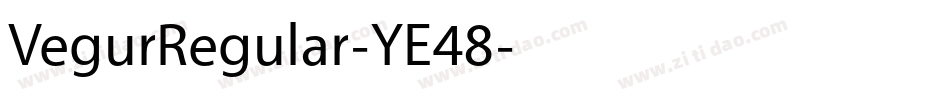 VegurRegular-YE48字体转换