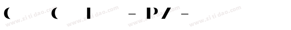 CutoutCityItalic-rPZp字体转换