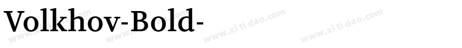 Volkhov-Bold字体转换