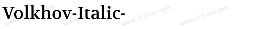Volkhov-Italic字体转换
