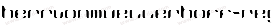 HerrVonMuellerhoff-Regular字体转换