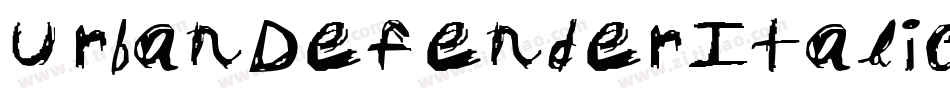 UrbanDefenderItalic-za74字体转换