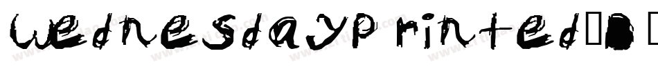WednesdayPrinted-B745字体转换