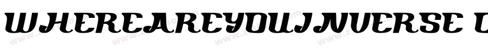 WhereAreYouInverse-owxjA字体转换