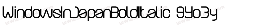 WindowsInJapanBoldItalic-9Yo3y字体转换