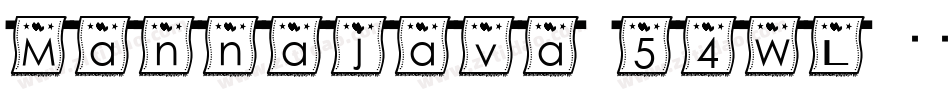 Mannajava-54WL字体转换