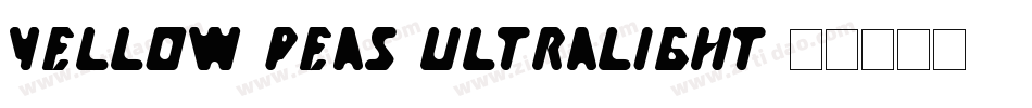 Yellow-Peas-UltraLight字体转换