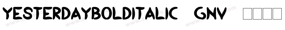 YesterdayBoldItalic-1GnV0字体转换