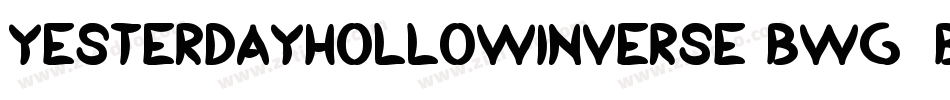 YesterdayHollowInverse-BWG6B字体转换