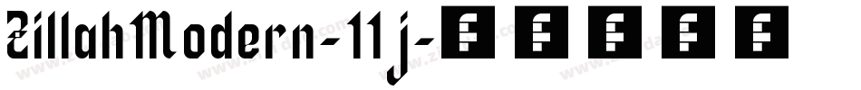 ZillahModern-11j字体转换