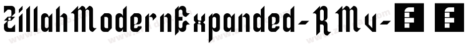 ZillahModernExpanded-RMv字体转换
