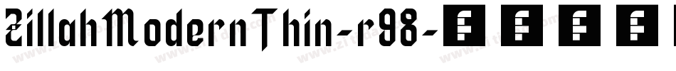 ZillahModernThin-r98字体转换