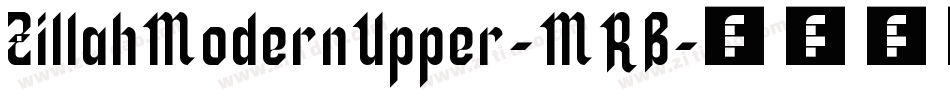 ZillahModernUpper-MRB字体转换