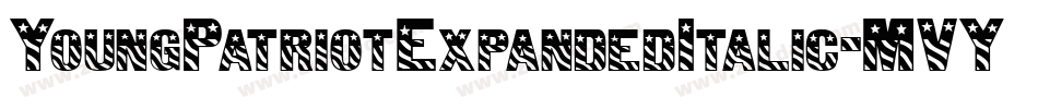 YoungPatriotExpandedItalic-MVY2n字体转换
