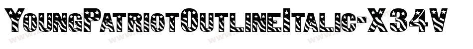 YoungPatriotOutlineItalic-X34VZ字体转换