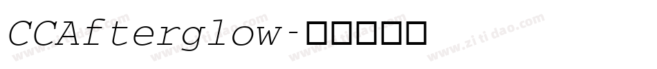 CCAfterglow字体转换
