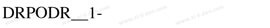DRPODR__1字体转换