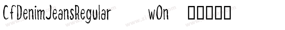 CfDenimJeansRegular-8wOn字体转换