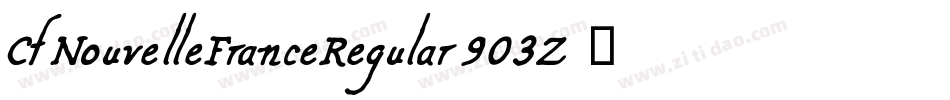 CfNouvelleFranceRegular-903Z字体转换