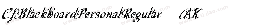 CfBlackboardPersonalRegular-AKPg字体转换