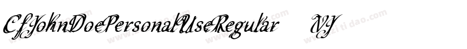 CfJohnDoePersonalUseRegular-VJme字体转换