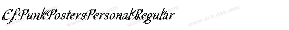CfPunkPostersPersonalRegular-1G21j字体转换