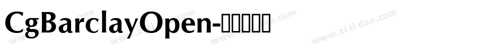 CgBarclayOpen字体转换