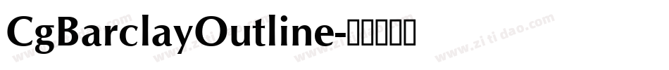 CgBarclayOutline字体转换