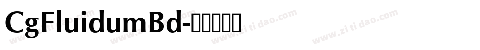 CgFluidumBd字体转换