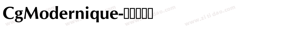 CgModernique字体转换