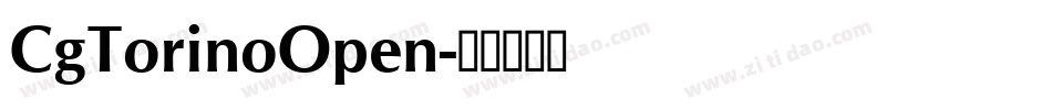 CgTorinoOpen字体转换
