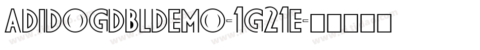 AdidogDblDemo-1G21e字体转换
