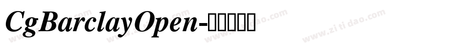 CgBarclayOpen字体转换