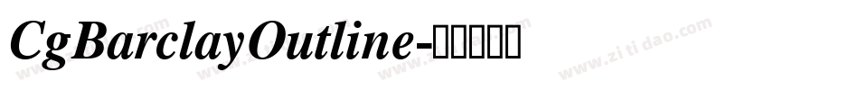 CgBarclayOutline字体转换