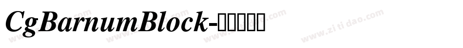 CgBarnumBlock字体转换