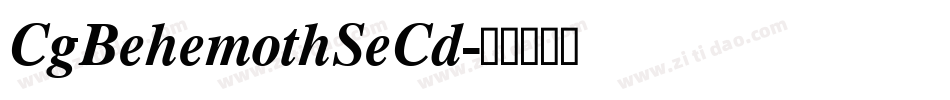 CgBehemothSeCd字体转换