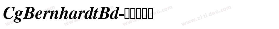 CgBernhardtBd字体转换