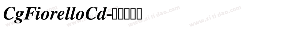 CgFiorelloCd字体转换